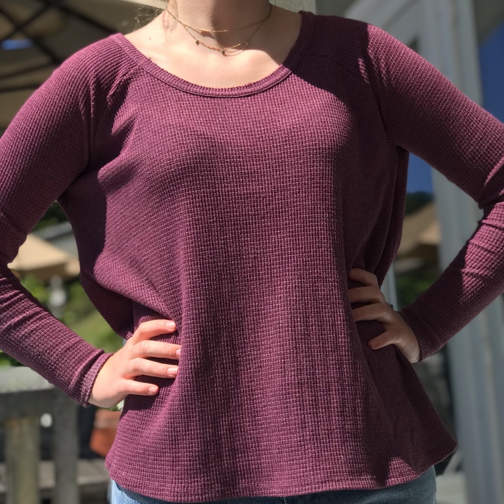 Free People Maroon Sweater